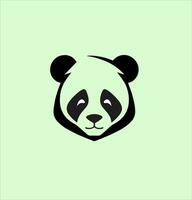 cute panda head character vector design, cartoon hand drawn watercolor background