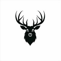 deer head logo vector illustration simple design