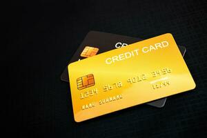 Concept of finance, banking and credit cards, for use in financial matters. photo
