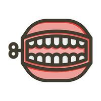 Toy Teeth Thick Line Filled Colors For Personal And Commercial Use. vector