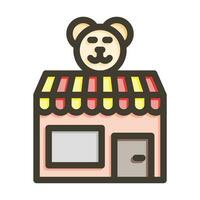 juguete tienda grueso línea lleno colores para personal y comercial usar. vector