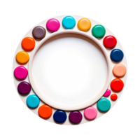 Circle Frame, Circle Frame Png, Circle Frame Bold Color, Circle Frame Transparent Background, AI Generated png