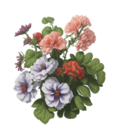 Floral watercolor illustration, Watercolor floral design, Elegant watercolor floral wreath with delicate greenery PNG Transparent Background, Floral branch. Wedding concept with flowers, Ai Generated