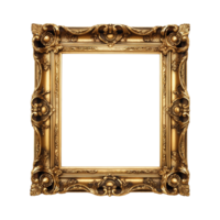 Photo Frame, Frame Png, Gold Frame Png, Transparent background, AI Generated png