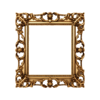 Photo Frame, Frame Png, Gold Frame Png, Transparent background, AI Generated png