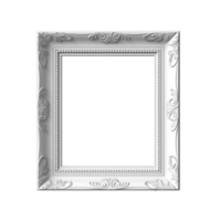 White Frame Png, White Luxury Frame, Transparent Background, AI Generated png