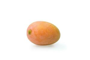 Fresh yellow mango fruit isolated on white background photo