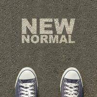 New normal concept, step into a new way of life. photo