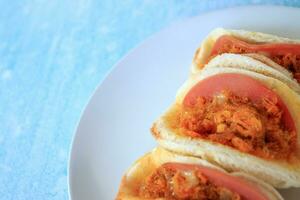 Traditional Sandwiches, Flossy Pork and Ham Salad Dressing photo