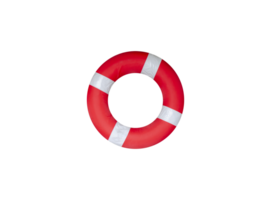 white red lifebuoy on transparent background. concept rescue equipment and safety png