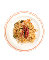 würzig Spaghetti Schweinefleisch. betrunken Spaghetti thailändisch Anruf auf transparent Hintergrund png