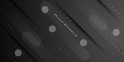 Abstract dark gray simple background template vector with geometric lines. Black and gray gradient background with trendy pattern design. Eps10 vector