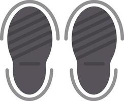 Snowy footprints Vector Icon Design