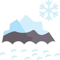 Snowy mountain peak Vector Icon Design