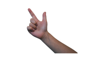 kid or girls hand in position pointing to something PNG file