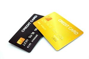 Concept of finance, banking and credit cards isolated on white, for use in financial matters. photo