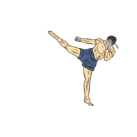 illustration muaythai kämpe png