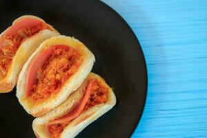 Traditional Sandwiches, Flossy Pork and Ham Salad Dressing photo