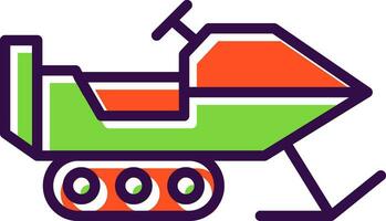 Snowmobile Vector Icon Design