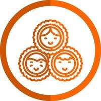 Eskimo family Vector Icon Design