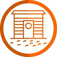 Ice fishing hut Vector Icon Design