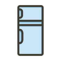 Refrigerator Thick Line Filled Colors For Personal And Commercial Use. vector