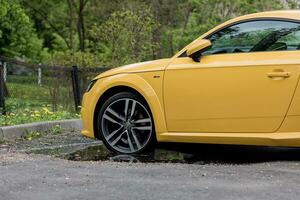 Minsk, Belarus, July  2023 - Audi TT is a 2-door sports car photo