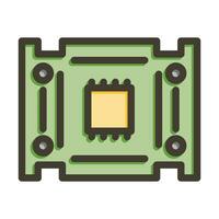 tarjeta de circuito impreso tabla de espesor línea lleno colores para personal y comercial usar. vector