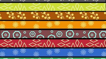 African Pattern Background, Abstract Animation Of African Pattern, African Seamless Pattern Animation Background With Various Shape, Traditional Geometric African Pattern And Symbol Animation Backgrou video