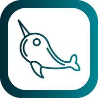 Narwhal Vector Icon Design