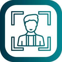 Face Scan Vector Icon Design