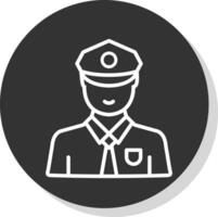 diseño de icono de vector de guardia de seguridad