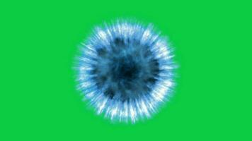 Magic vortex portal teleport gateway open close animation isolated on green screen background video