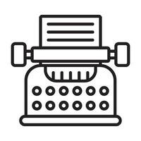 typewriter icon vector