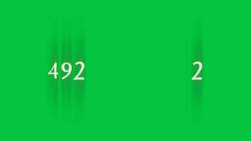 Random glowing number Digit generator animation isolated on green screen background video