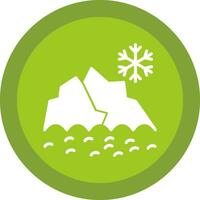 Snowy mountain peak Vector Icon Design