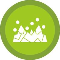 Snow-covered mountain Vector Icon Design