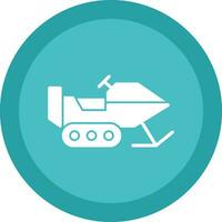 Snowmobile Vector Icon Design