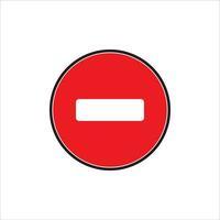 sign No entry icon vector illustration symbol