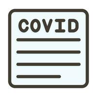 Covid Report Thick Line Filled Colors For Personal And Commercial Use. vector