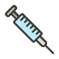 Syringe Thick Line Filled Colors For Personal And Commercial Use. vector