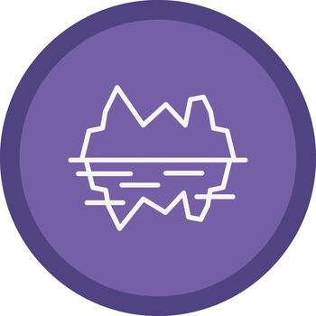 glaciar bahía vector icono diseño