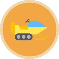 Snowmobile Vector Icon Design