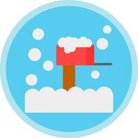 cubierto de nieve buzón vector icono diseño