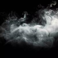 Abstract spooky background of swirling smoke photo