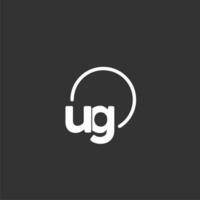 UG initial logo with rounded circle vector