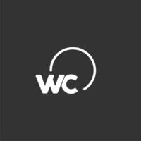 WC initial logo with rounded circle vector