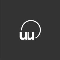 UU initial logo with rounded circle vector