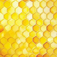 watercolor drawing, honeycomb pattern. cute abstract background with yellow honeycombs. design for wallpaper, fabric, wrapping paper vector