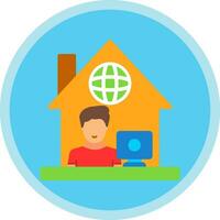 Work From Home Vector Icon Design